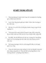Bí mật trong hồi sức tích cực